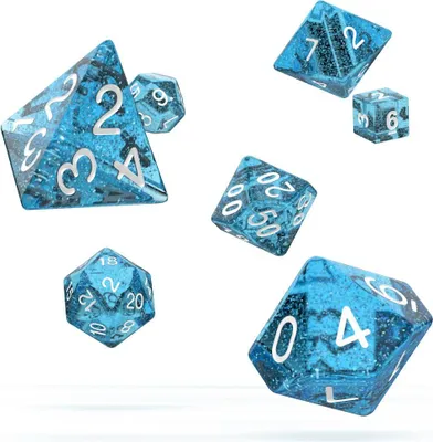 Zdjęcie produktu dla Zestaw kości RPG Oakie Doakie Speckled - jasnoniebieskie (7)