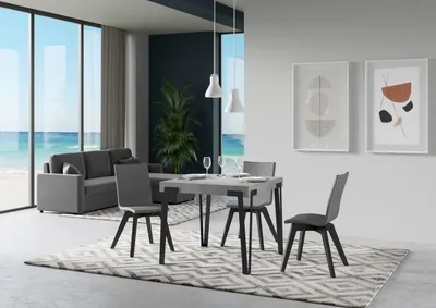 Produktbild von ITAMOBY - Ausziehtisch 90/246x90 cm Rio Zement Tischbeine Anthrazit