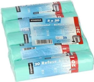 Produktbild von HDPE Müllbeutel 20?L – 50?x?45?cm, mint, 2000 Stück