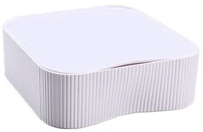 Immagine prodotto di Scatola portaoggetti impilabile per ufficio 23x22x8 cm, bianca