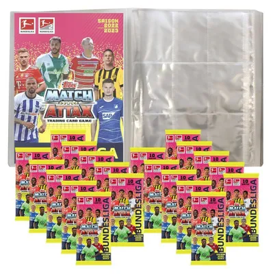 Obrázek produktu pro Topps Match Attax 2022/23 - 1 prázdná složka + 20 boosterů