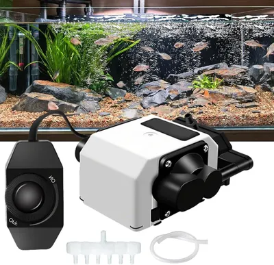 Productafbeelding van Aquarium Luchtpomp - Vijverventilator - Zuurstofvoorziening - Stille Werking - 6 Uitgangen - Wit