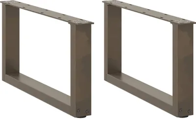 Productafbeelding van Salontafelpoten 2 st U-vormig 70x(30-31) cm staal naturel