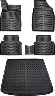 Produktbild von Gummimatten & Kofferraumwanne Set für VW ID4 ab 2021 (Ladeboden oben) ID.4