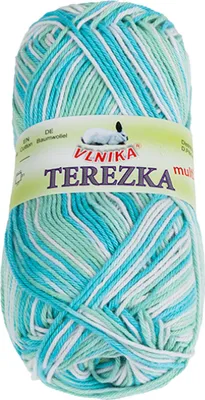 Obrázek produktu pro Příze TEREZKA multi - 50g / 155 m - Bílá,Tyrkysová,Mintová