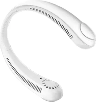 Obrázok produktu pre Ventilátor na krk Prenosný mini ventilátor USB Nabíjateľný tichý ventilátor Vonkajší športový ventilátor bez lopatiek Biely