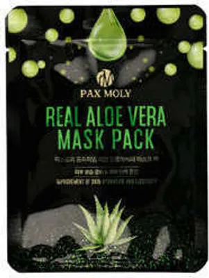 Obrázok produktu pre Pax Moly Real Aloe Vera Mask Pack 25 ml - Hydratačná a upokojujúca pleťová maska s výťažkom z aloe vera