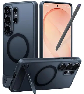 Produktbild von TORRAS PStand Handyhülle für Samsung Galaxy S26 Ultra MagSafe 360° Stand Ständer Robust Fallschutz Schwarz
