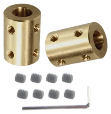 Starre Messingkupplung 5 mm auf 5 mm, 2 Stück