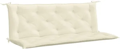 Produktbild von vidaXL Gartenbank-Auflage Cremeweiß 150x(50+50)x7 cm Oxford-Gewebe