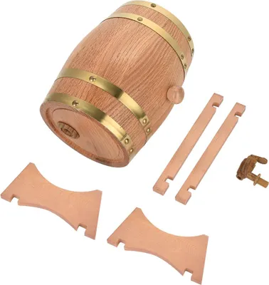 Produktbild von 3-Liter-Weinfassspender aus Eichenholz im Vintage-Stil für Whisky, Bourbon und Tequila