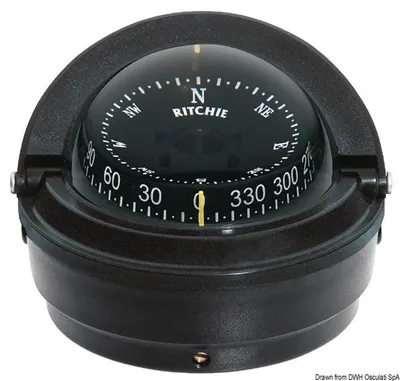 Produktbild von RITCHIE Voyager Außenkompass 3 schwarz/schwarz - Osculati 25.082.11