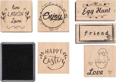 Produktbild von Crelando Stempelset 316497 7-teilig Ostern