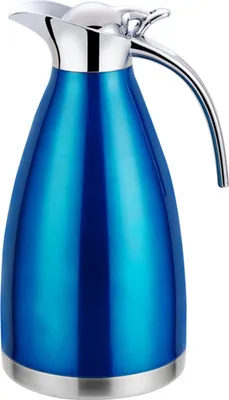 Produktbild von 2-Liter-Thermoskanne aus Edelstahl mit doppelwandiger Isolierung für Tee, Kaffee und Heißwasser, tropffreier Ausgießer, ideal für Zuhause, die Hausbar und den Außenbereich.