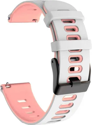 Produktbild von Sport Ersatz Armband für Honor Magic Watch 2 42mm Silikon Band Loop, Farbe:Weiß Rosa