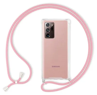 Produktbild von NALIA Handy Hülle mit Kette für Samsung Galaxy Note 20 Ultra, Kordel Phone Cover Pink