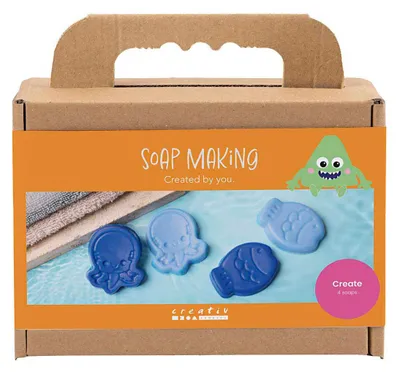 Produktbild von Creativ Company Seifenherstellungs-Hobbyset, Meerestiere, blau, 1 Box