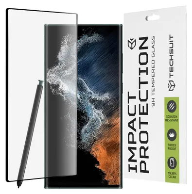 Produktbild von Techsuit 3D Curved Screen Impact Protection Displayschutzfolie für Samsung Galaxy S22 Ultra - Schwarz
