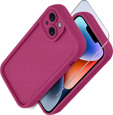 Zdjęcie produktu dla Etui do iPhone 13 | 14 silikonowe MATOWE + Szkło ochronne na ekran 9H