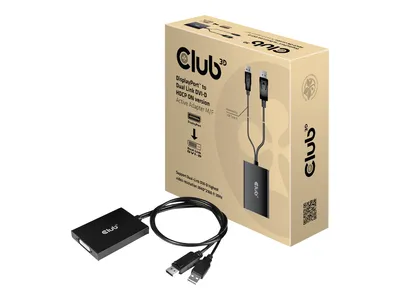 Immagine prodotto di Club3d CLUB3D Adattatore attivo M/F da DisplayPort a Dual Link DVI-D HDCP versione OFF per display Apple Cinema