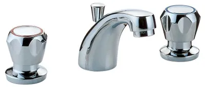 Produktbild von Waschtisch-Dreiloch-Armatur Messing verchromt