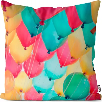 Produktbild von VOID Luftballons Bunt Feier Kissenbezug Kissenhülle Sofakissen Kissen Deko Outdoor-Kissen Dekokissen