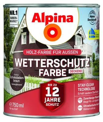 Produktbild von Alpina Wetterschutzfarbe 0,75 L schokoladenbraun