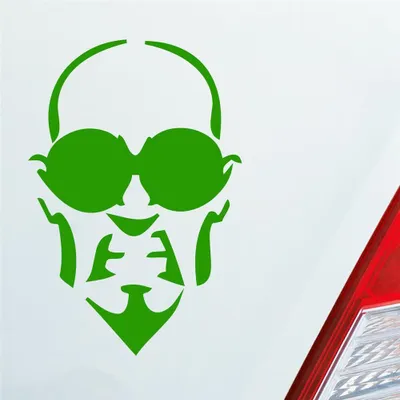 Produktbild von Auto Aufkleber Evil Face Gesicht Devil Bad Tuning Car 12x8 cm Hellgrün Sticker Heckscheibenaufkleber