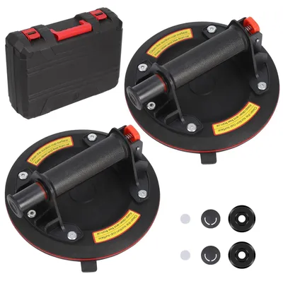 2er-Set Saugheber für Fliesen & Glas, 200 kg, schwarz