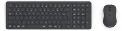 Produktbild von Hama WKM-300, Kabellos, RF Wireless + Bluetooth, Scherenschalter, QWERTZ, Schwarz, Maus enthalten