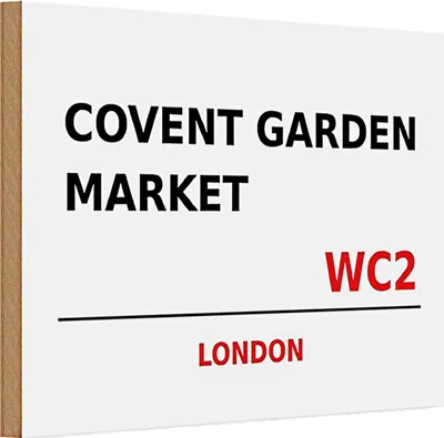 Produktbild von Holzschild London 30x20cm Covent Garden Market WC2