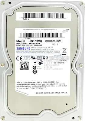 Image de Disque dur Samsung HD153WI 1,5TB 5400 RPM 32MB SATA II 3,5
