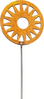 Produktbild von Rost Deko Rankstab Sonnenrad - mystische Rankhilfe für Pflanzen
