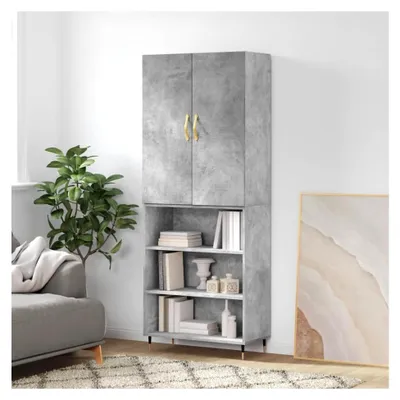 Produktbild von Highboard in Betongrau 69,5x34x180 cm aus Holzwerkstoff