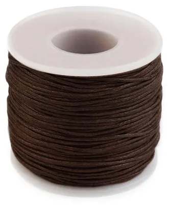 50m Baumwollschnur 1mm auf Spule dunkelbraun