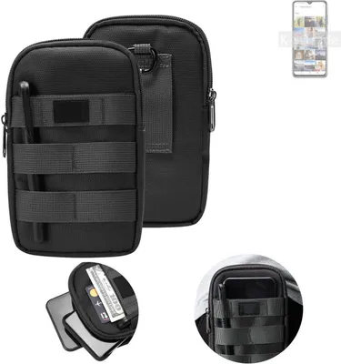 Produktbild von K-S-Trade Holster Gürtel Tasche kompatibel mit Cubot Note 30 Handy Tasche Schutz Hülle dunkel-grau viele Fächer, 1x