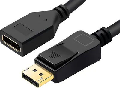 Productafbeelding van Microconnect DP-MFG-100, 1 meter, DisplayPort, DisplayPort, Aansluiting: mannelijk, Aansluiting: vrouwelijk, Resolutie: 2560 x 1600 pixels