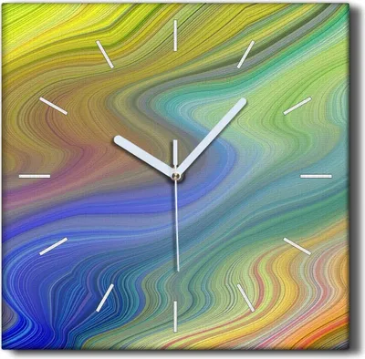 Produktbild von Coloray Hodiny Unikátní 30x30 cm  Tiché hodiny Pro obývací pokoj a kuchyň Nástěnné hodiny Plátno Černé ručičky hodin - Barevný písek