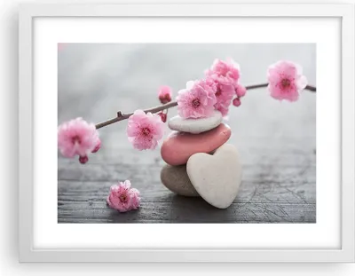 Produktbild von Gerahmtes Poster - Weißer Rahmen - Yoga weiblich Blume Gesundheit - 40x30 cm - Wand Bild - Wanddeko - Wandbilder - Wandposter - Bilderrahmen - Bilder - Kunstdruck - Wandbild - P2WAA40x30-3178