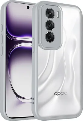 Obrázek produktu pro Pouzdro pro Oppo Reno12 průhledný zadní kryt s TPU rámečkem, odolné proti nárazům Šedá