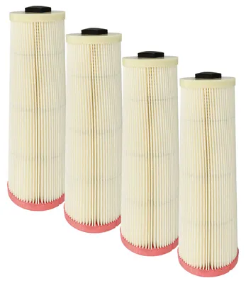 Produktbild von vhbw 4x Staubsaugerfilter kompatibel mit Dustcontrol DC 2800, 1800, 2900 eco Staubsauger - HEPA-Filter Orange Weiß