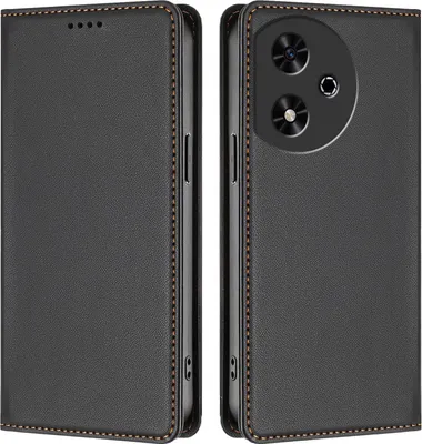 Immagine prodotto di Custodia in pelle per Honor Play50, flip case magnetico in Finto cuoio con supporto Nero