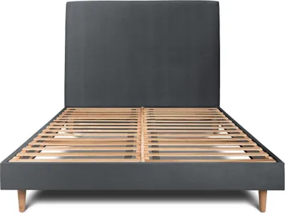 Obrázek produktu pro Postel s čalouněným čelem - sametová látka - 150 x 200 cm