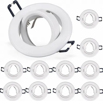 Produktbild von 10x Einbaurahmen GU10 SET 68mm inkl GU10 Sockel 16302-3