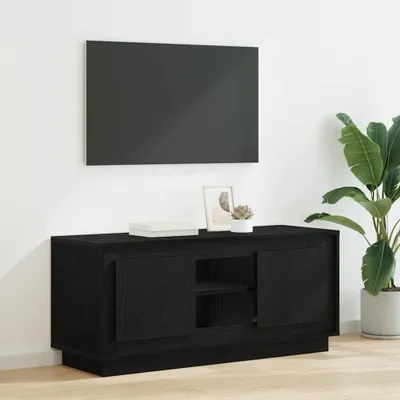 Immagine prodotto di Maison Exclusive - Mobile TV 102 x 35 x 45 cm, colore nero, finitura effetto legno di quercia, realizzato in materiale composito