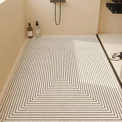 Obrázok produktu pre Protisklzová podložka pod sprchu, 60x90 cm, vyrobená z PVC s textúrou podobnou ľufu, rýchlo schnúca, s odvodňovacími otvormi