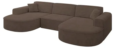 Produktbild von ALTDECOR Ecksofa in U-Form  MARI-U1 -303x171x79,5 cm  Braun -  Corner Sofa Bett Eckcouch Couch L-Form Wohnlandschaft  Cauchsofa