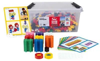 Produktbild von PlusPlus BIG Serie Education Set Bauspielzeug mit 400 massiven Bausteinen und Rädern