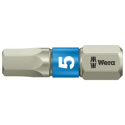 Produktbild von WERA Innensechskant-Bit 1/4" SW 5 Edelstahl 25 x 5,0 mm