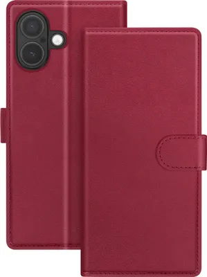 Zdjęcie produktu dla Mayaxess, etui portfelowe 2 w 1 iPhone 17 Pro z pokrowcem, czerwone